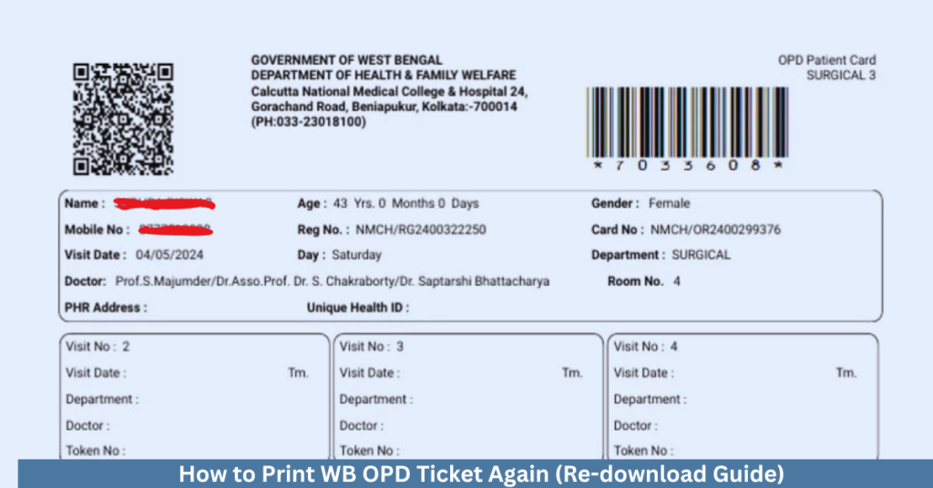 How to Print WB OPD Ticket Again (Re-download Guide)